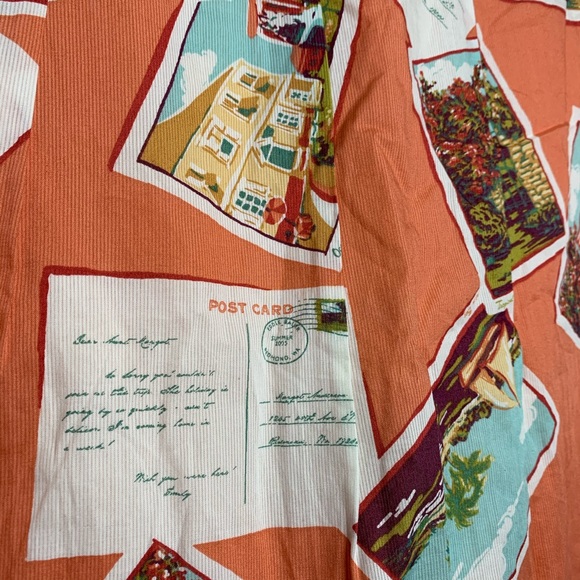 Eddie Bauer Side Zip A-line Coral Postcard Skirt - Picture 6 of 8